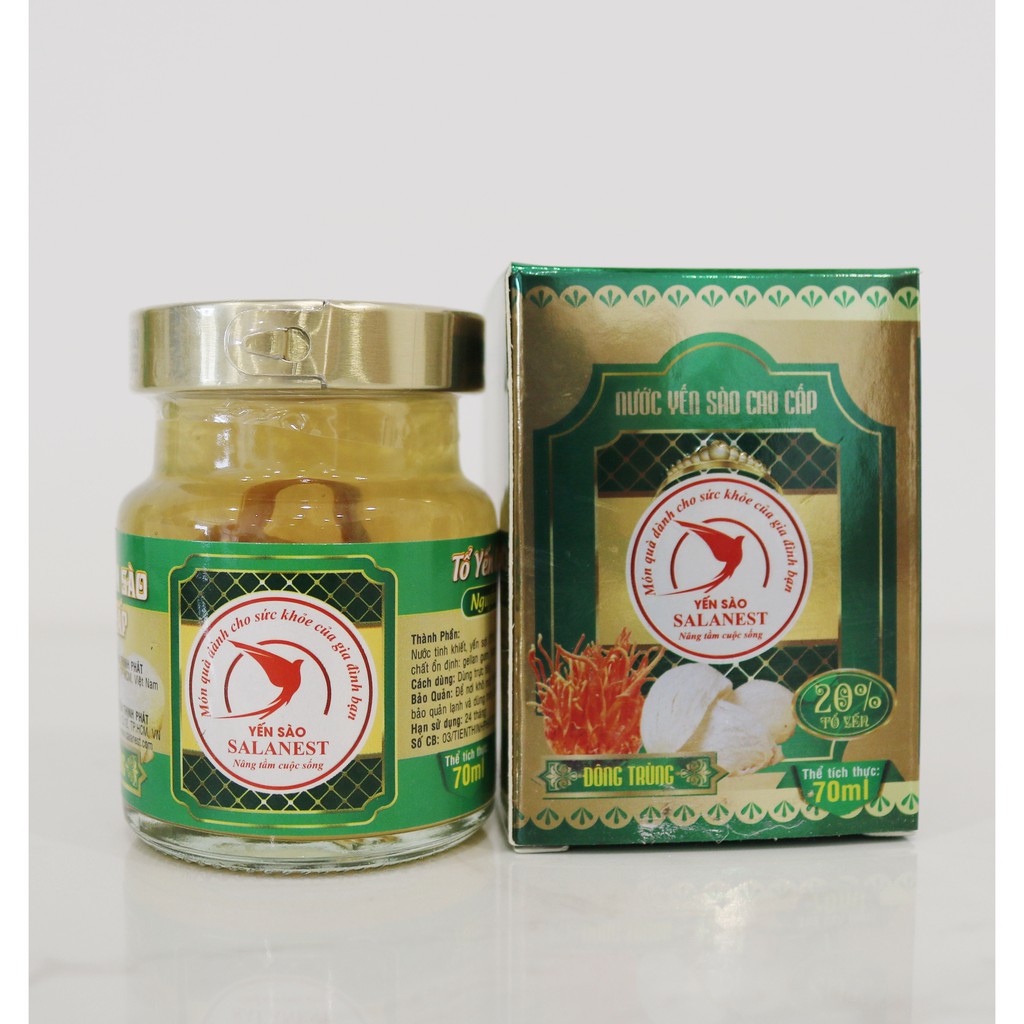 [Mã 267FMCGSALE giảm 8% đơn 500K] Nước Yến Sào Salanest Chưng đông trùng hạ thảo 20% yến tươi cao cấp - Hộp Tiệt Kiệm | BigBuy360 - bigbuy360.vn