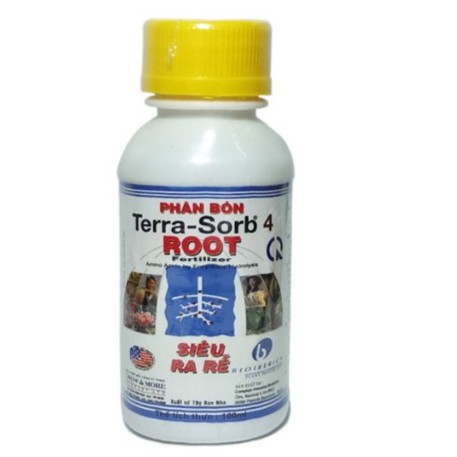 TERRA SORB-4, SIÊU RA RỄ chai 100ml - Phân bón lá hữu cơ sinh học dạng lỏng
