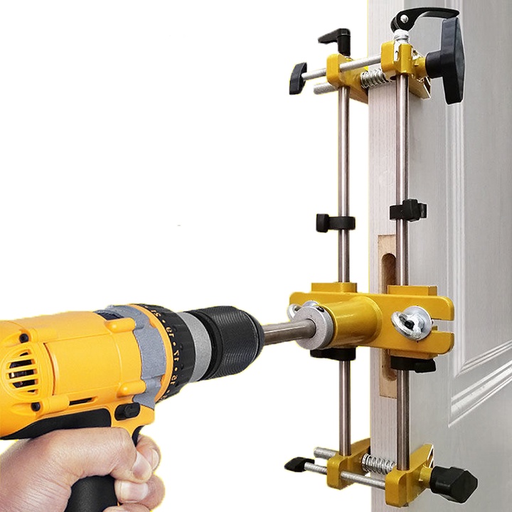 Bộ Cữ Khoan Khóa Cửa Gỗ Loại C, Cữ Khoan Khóa Thông Minh, Dễ Dàng, Thuận Tiện