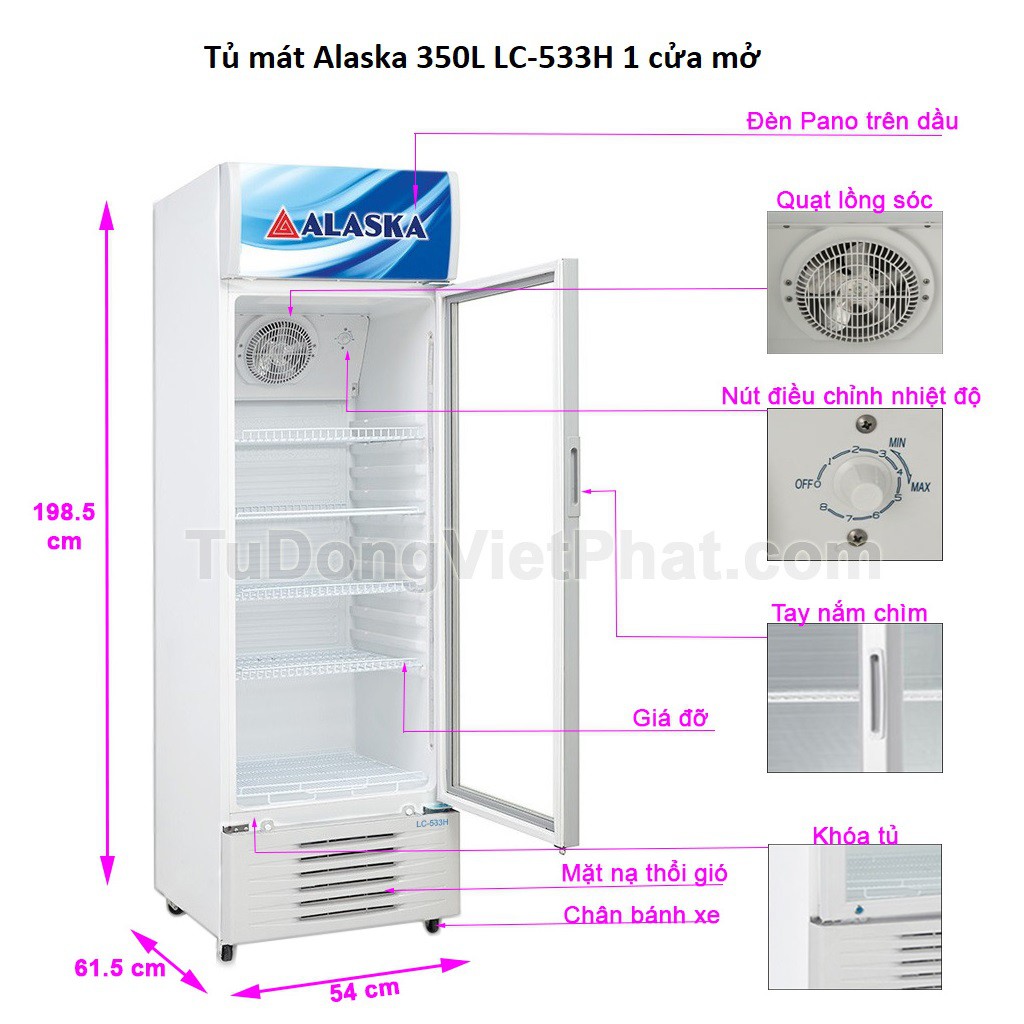 Tủ mát Alaska 350 Lít LC-533H (Miễn phí giao tại HCM-ngoài tỉnh liên hệ shop)