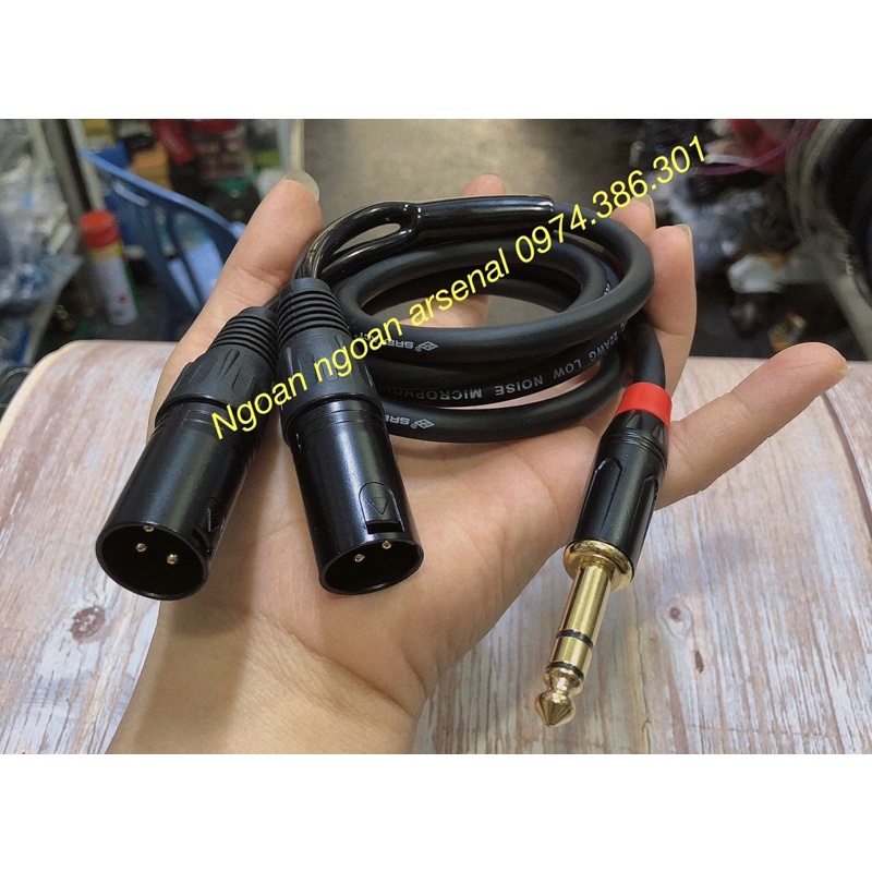 dây chuyển 6 ly ste ra 2 canon xlr đực cái hàng chất lượng