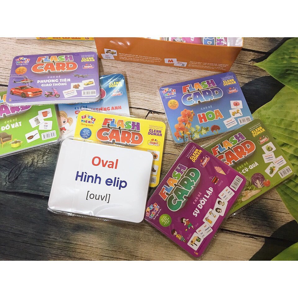 [NHẬN QUÀ 0đ] Thẻ học thông minh cho bé, flashcards 20 chủ đề, 296 thẻ cho bé học tiếng Anh, tiếng Việt, kích thước lớn