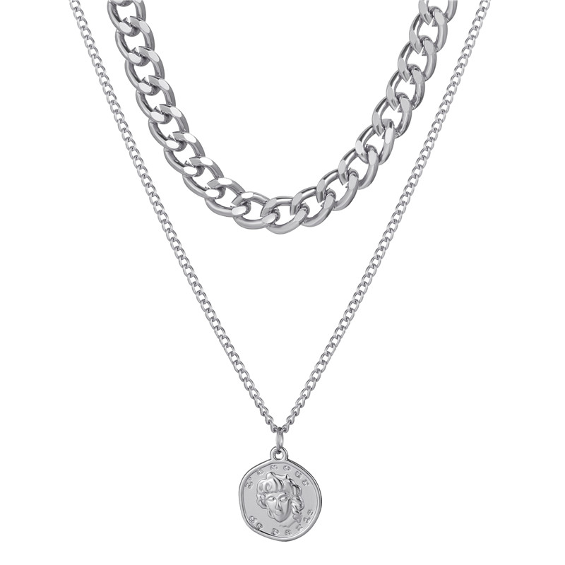 Vòng cổ choker DODDER nhiều lớp mặt khắc thời trang cá tính cho nữ
