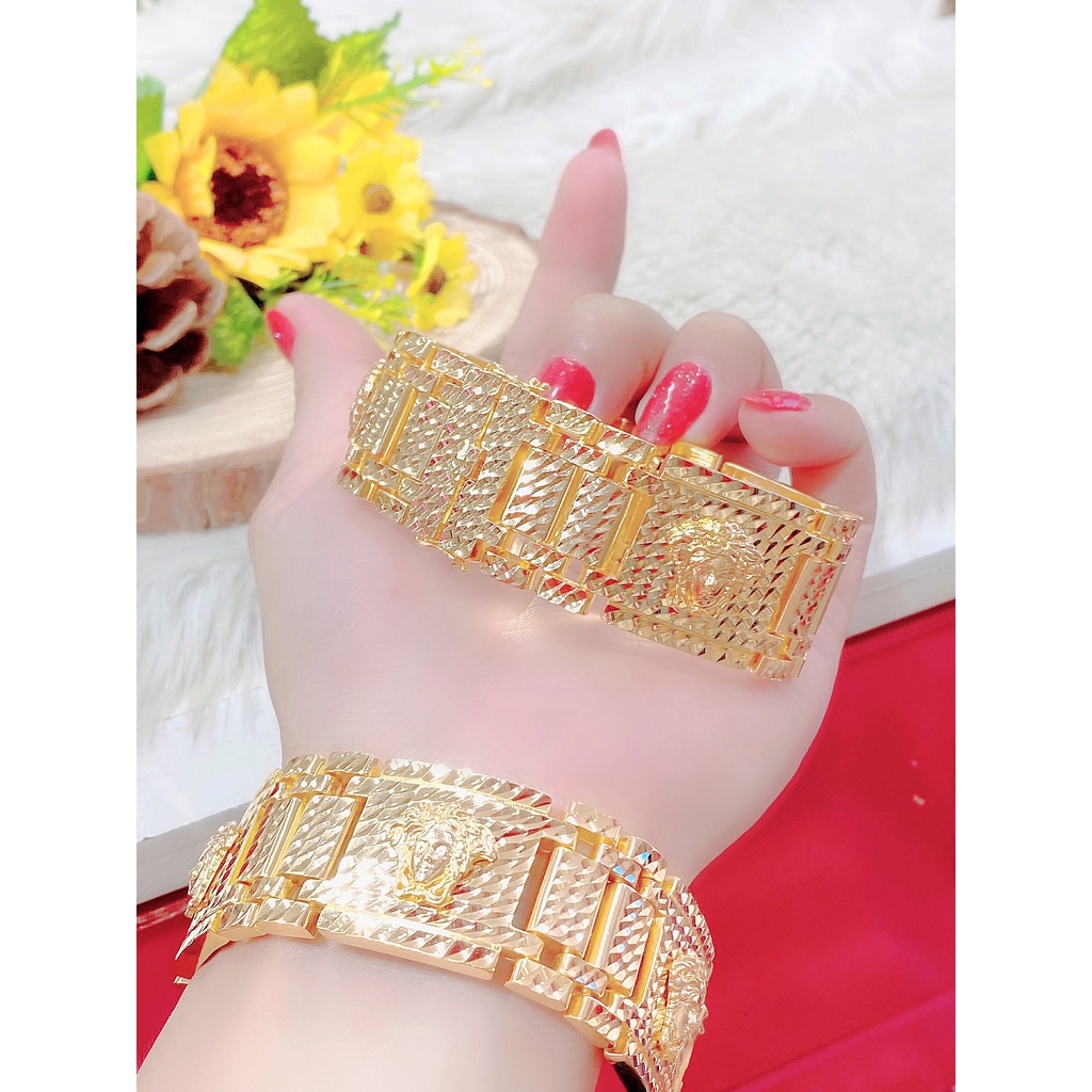 UHA - Lắc tay nam bản lớn mạ 18k hình rồng mẫu mới L479VCK-575