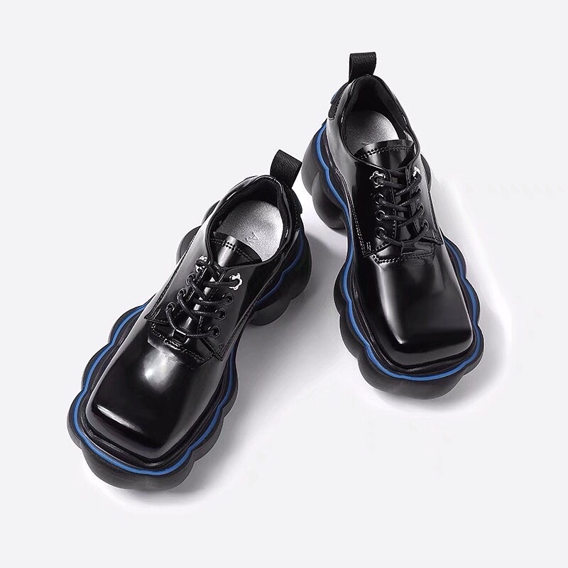 Giày da đế bông hoa cực xinh đế cao 6,5cm giày nữ ulzzang