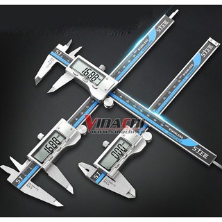 Thước kẹp điện tử sj 150mm hiển thị số đo cực nét để đo kích thước dài rộng của chi tiết hình trụ, vuông
