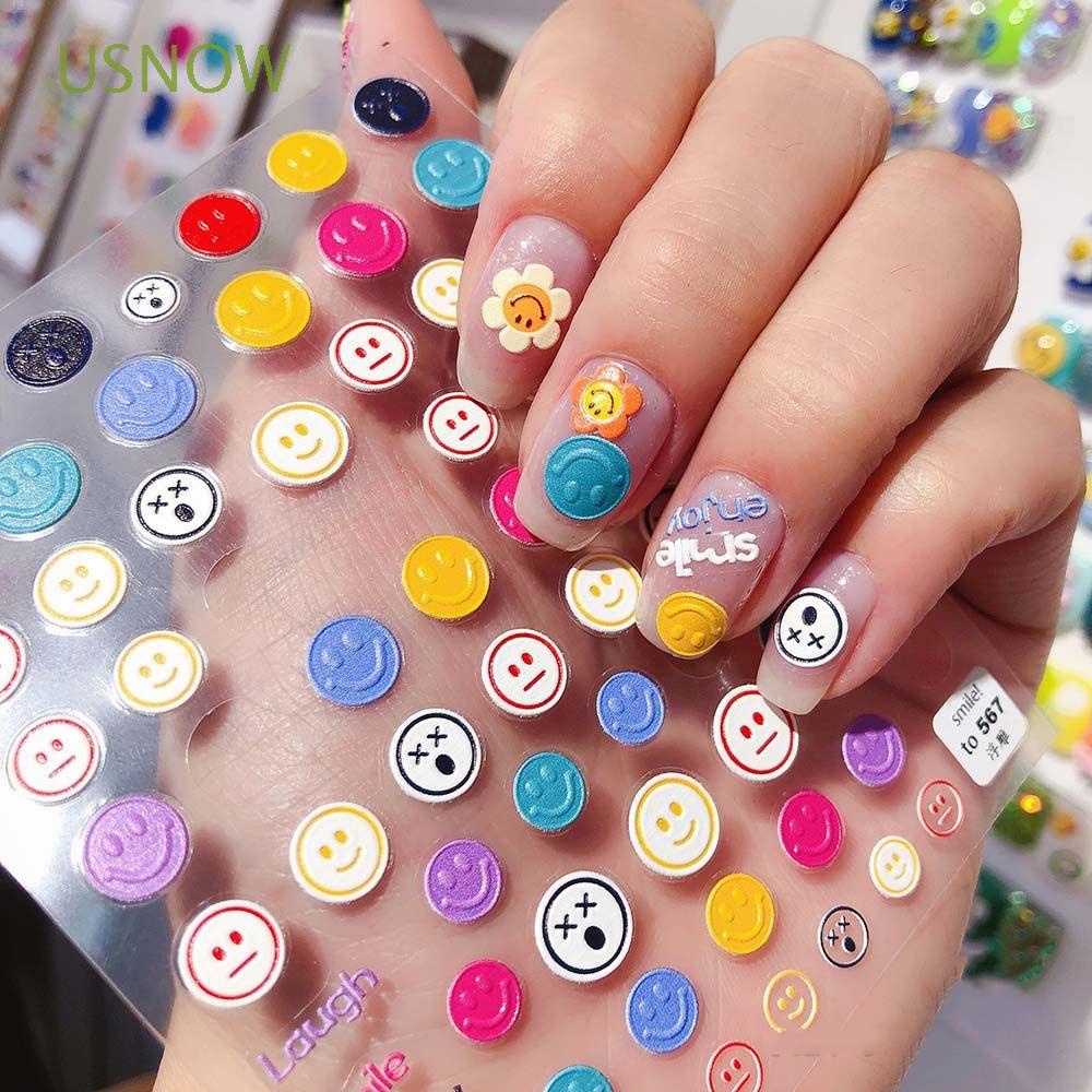 [Hàng mới về] Miếng dán trang trí móng tay họa tiết hoạt hình hoa hướng dương đáng yêu 5D