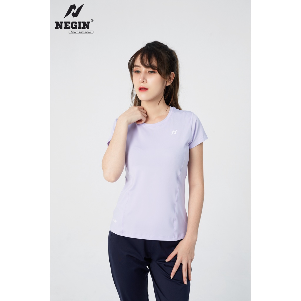 Áo Thun T-Shirt Nữ Thiết Kế Cổ Tròn Ngắn Tay Form Ôm Body, Chất Vải Co Giãn Thoáng Mát AN348W | BigBuy360 - bigbuy360.vn