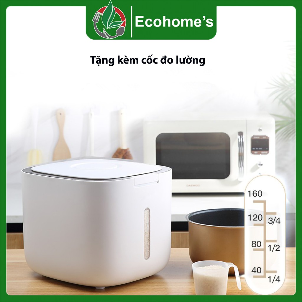 Thùng đựng gạo, ngũ cốc Ecohome's 4 ngăn thông minh xoay van 1