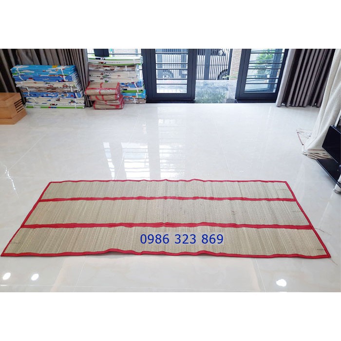 váy ✑◄Chiếu xếp gọn du lịch ngủ trưa văn phòng bằng sợi cói tự nhiên size 80x190cm