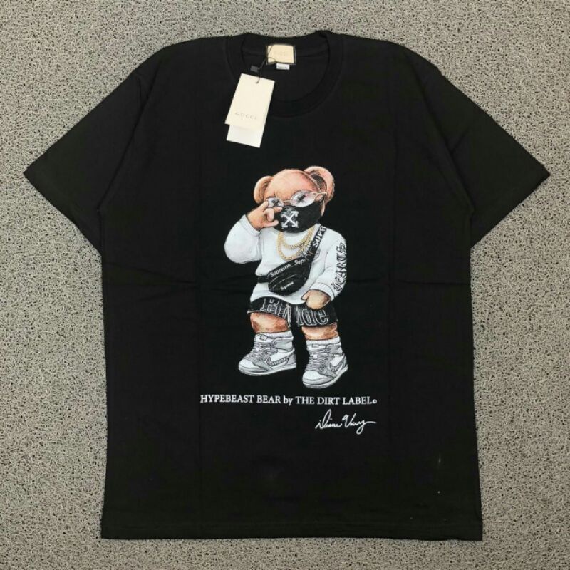 Áo Thun Đen Phiên Bản Gấu Gucci