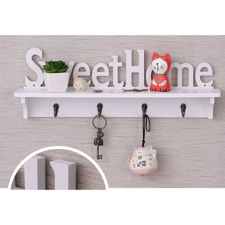 Kệ trang trí kết hợp móc treo Sweethome