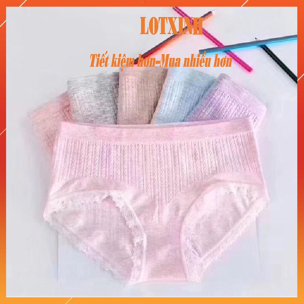 Set 3 Quần Lót Nữ Cotton Mu.i Kháng Khuẩn Xuất Nhật Loại 1 LOTNU05