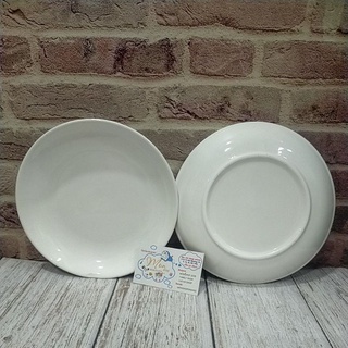 <Video SP 100%> [Sứ-Trắng] Dĩa Dày Sứ Trắng Sâu Lòng 8inch