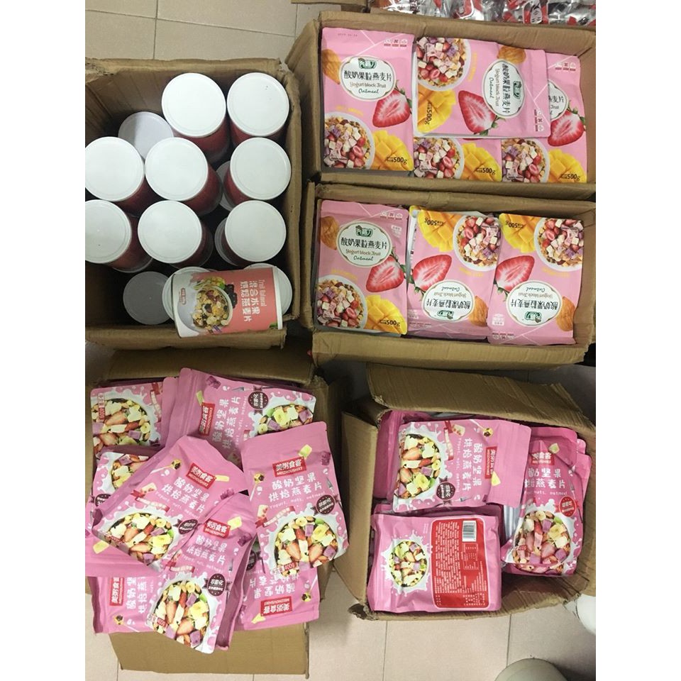 [Mã 156FMCGSALE hoàn 8% đơn 500K] [BÃO SALE] Ngũ Cốc Giảm Cân Mix Hoa Quả và Hạt - Hộp 500g | BigBuy360 - bigbuy360.vn