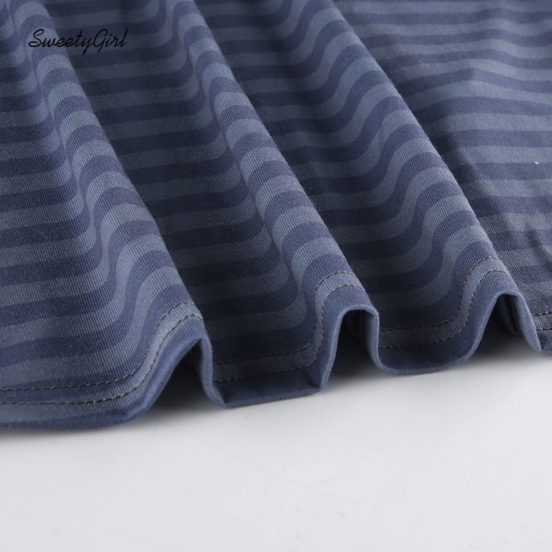 Áo Thun Crop Top Tay Ngắn Cổ Tròn Họa Tiết Kẻ Sọc Thời Trang 2022 Quyến Rũ Cho Nữ