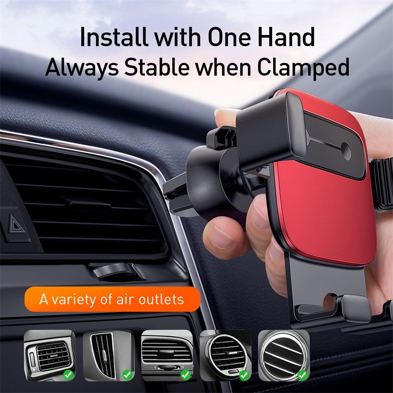 Baseus giữ xe cho điện thoại lực hấp dẫn điện thoại di động Stand chủ giữ trong xe Air vent núi cho iPhone Samsung điện thoại xe hơi Holder