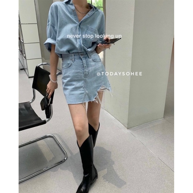 Sơmi & chân váy jeans