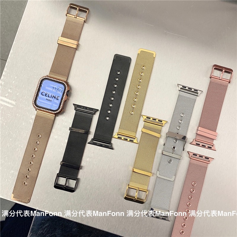 Dây Đeo Kim Loại 38mm40mm 42mm 44mm Cho Đồng Hồ Apple Watch 3 4 5 6