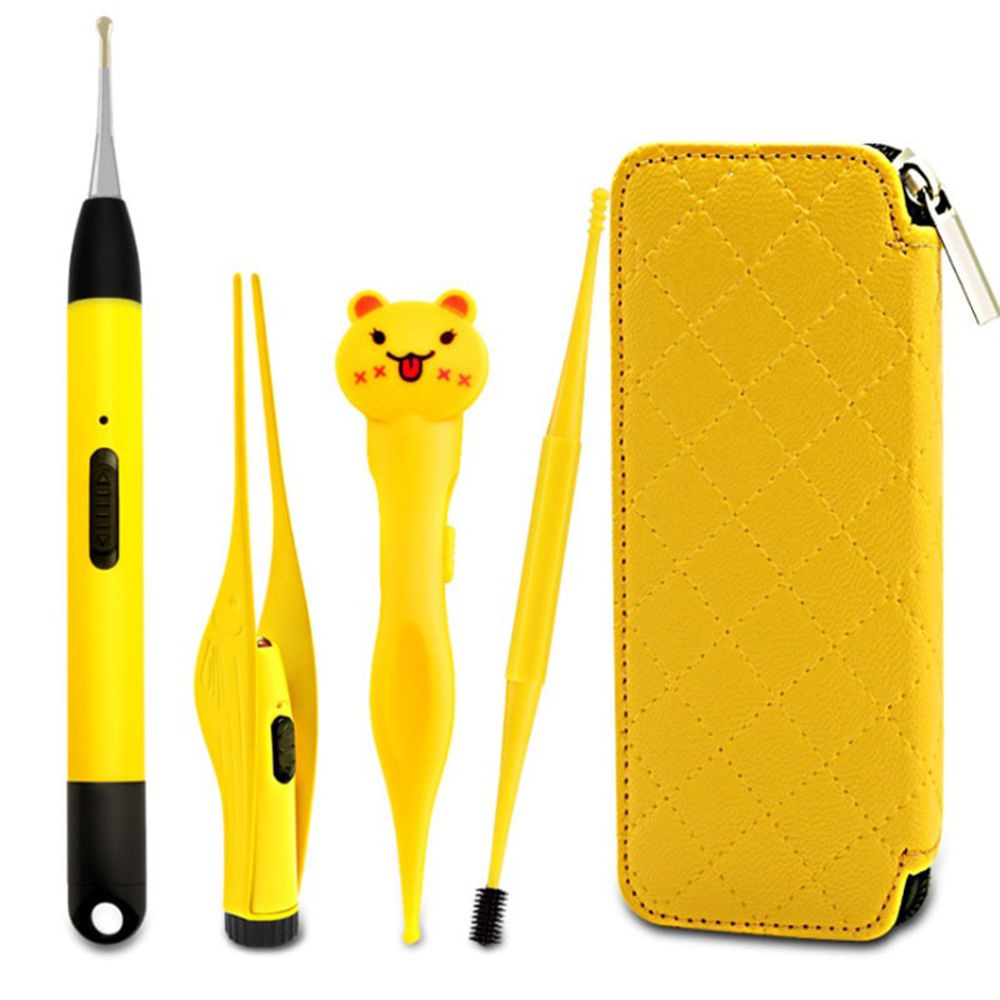 [Hàng mới về] Bộ dụng cụ lấy ráy tai có đèn LED vệ sinh tiện lợi