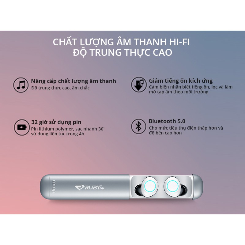 TAI NGHE BLUETOOTH SANAG J2_TAI NGHE HIỆN ĐẠI BẬC NHẤT, MICRO KHỬ TIẾNG ỒN TÍCH HỢP 2 BÊN TAI