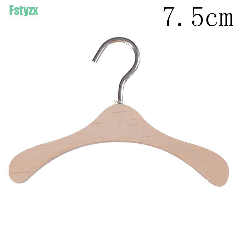 fstyzx Handmade All Doll Clothes Hanger Wood Furniture Coat Hanger Model Toy Gifts