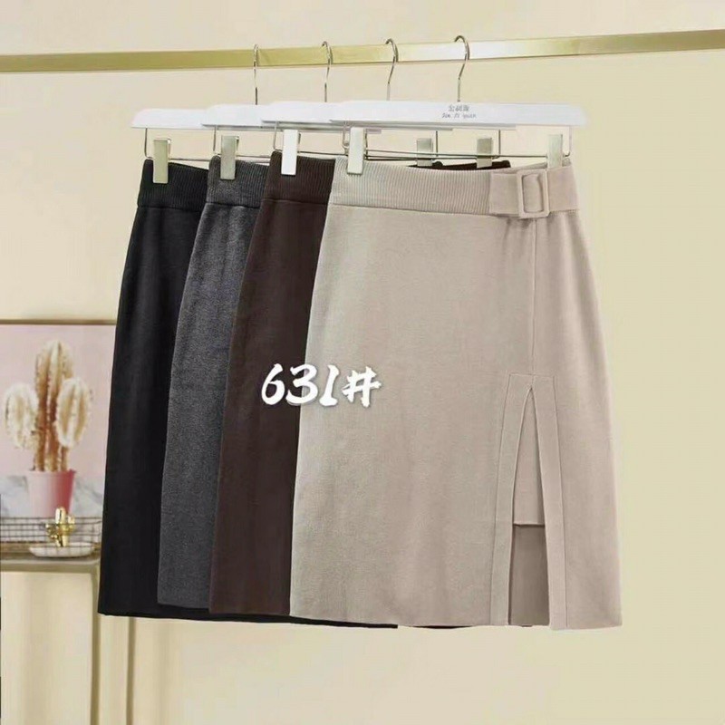 Chân váy len xẻ dáng dài QC neww | BigBuy360 - bigbuy360.vn