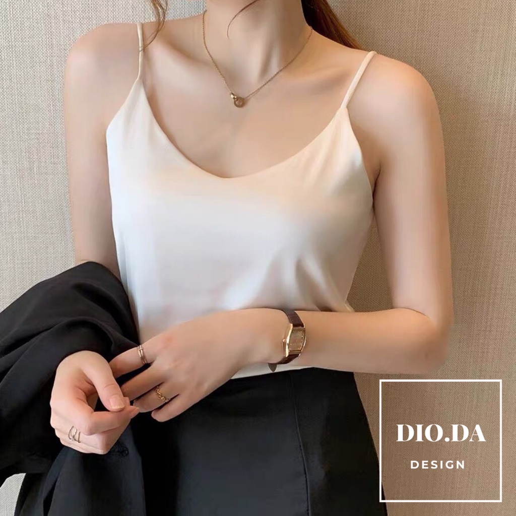 [LỤA SATIN] Áo 2 dây - Lụa cao cấp - Basic - Vintage