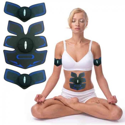Máy massage xung điện tập tập cơ bụng GYM 6 múi pin sạc - Xanh