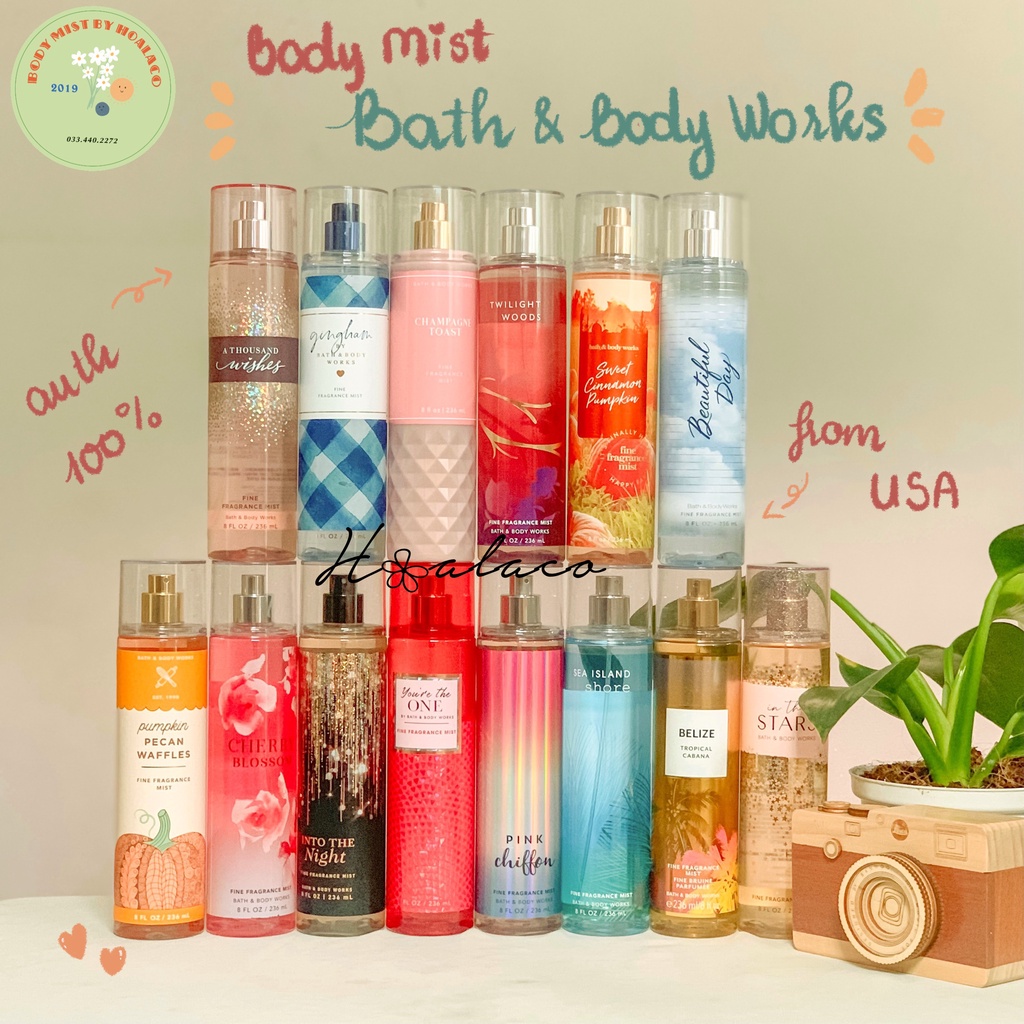 BODY MIST | Xịt thơm 5ml mùi ngẫu nhiên Bath & Body Works - Victoria’s Secret