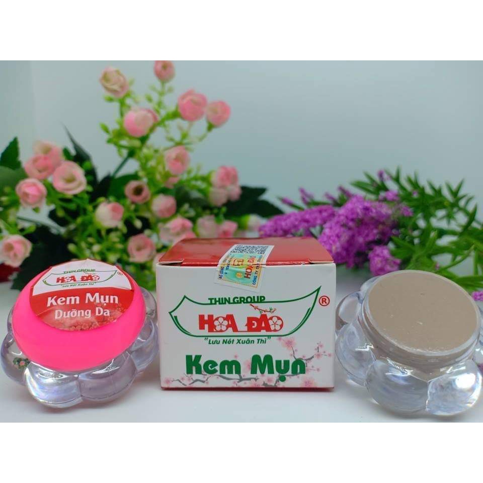 Kem Mụn Dưỡng Da Hoa Đào lọ nhỏ 8g [Hàng Chính Hãng Thingroup]