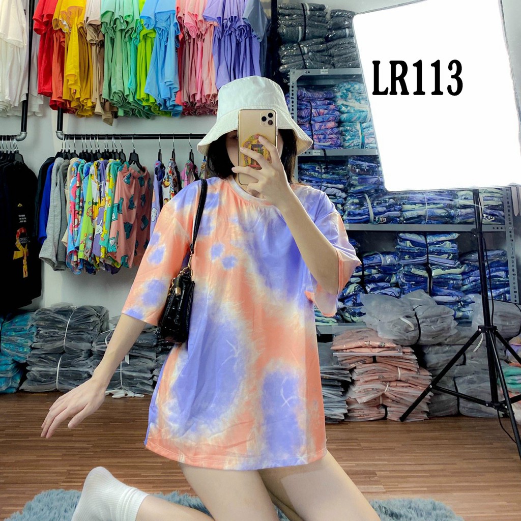 Áo thun loang màu 𝑭𝒓𝒆𝒆𝒔𝒉𝒊𝒑 Áo phông unisex LR113 vải cotton xượt poli co giãn thấm hút tốt, không xù lông