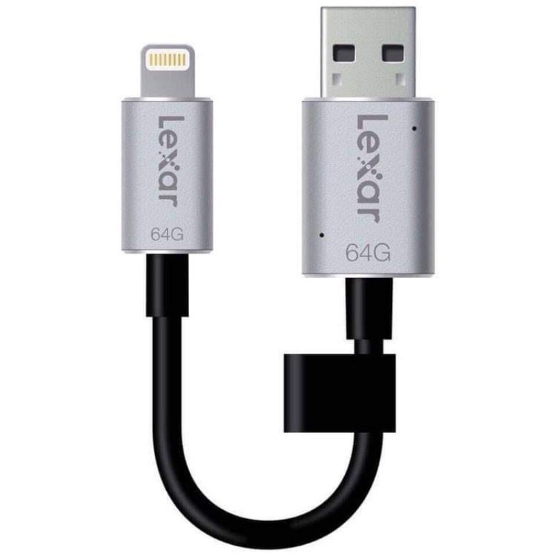 cáp sạc Lightning USB lexar jumpdriver OTG 64GB ( MFI ) 3 in 1