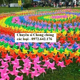 100 Chong chóng nhựa cây cầm 25cm 4 cánh