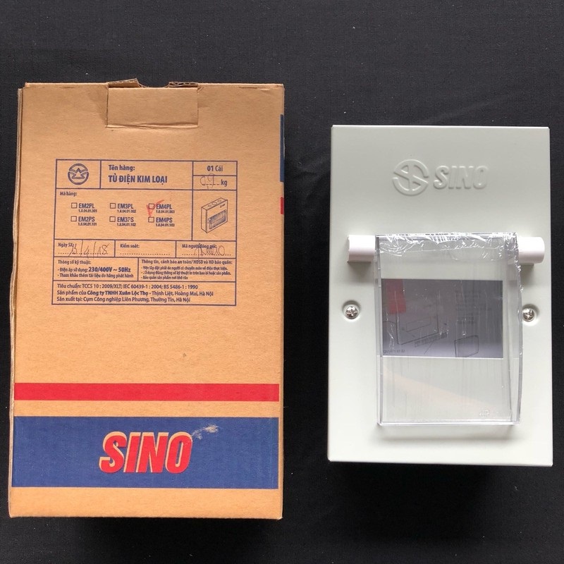 Tủ điện vỏ kim loại chứa 2,3,4 Module - lắp chìm Sino- Hàng chính hãng