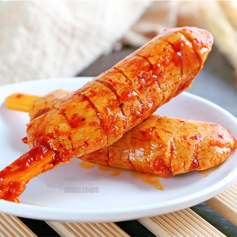 Thịt nướng que BBQ -Thịt chay nướng cay-SNACKSEEKER-Đồ ăn vặt Trung Quốc-Thịt nướng que xúc xích