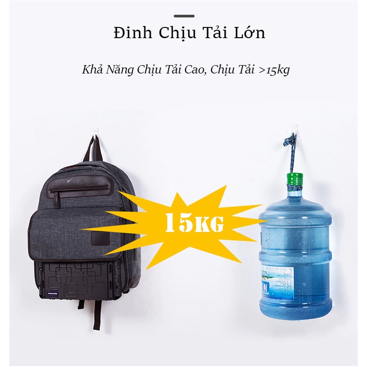 Combo 10 Đinh 3 Chân 4 Chân Chịu Lực, Móc Treo Tường Đóng Đinh, Đinh Treo Tranh Đóng Tường