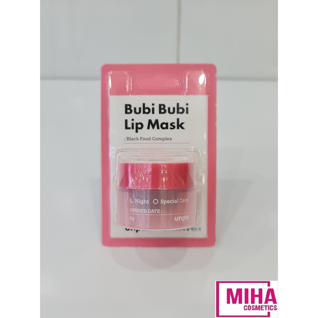 Mặt Nạ Ngủ Môi Dưỡng Ẩm Chống Lão Hóa Unpa Bubi Bubi Lip Mask 9g Hàn Quốc