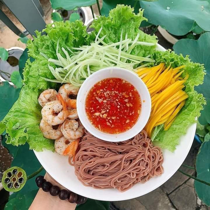 [NT Food] Bún gạo lứt ĐỎ ăn eatclean ăn kiêng (sợi bún nhỏ) gói 500gr