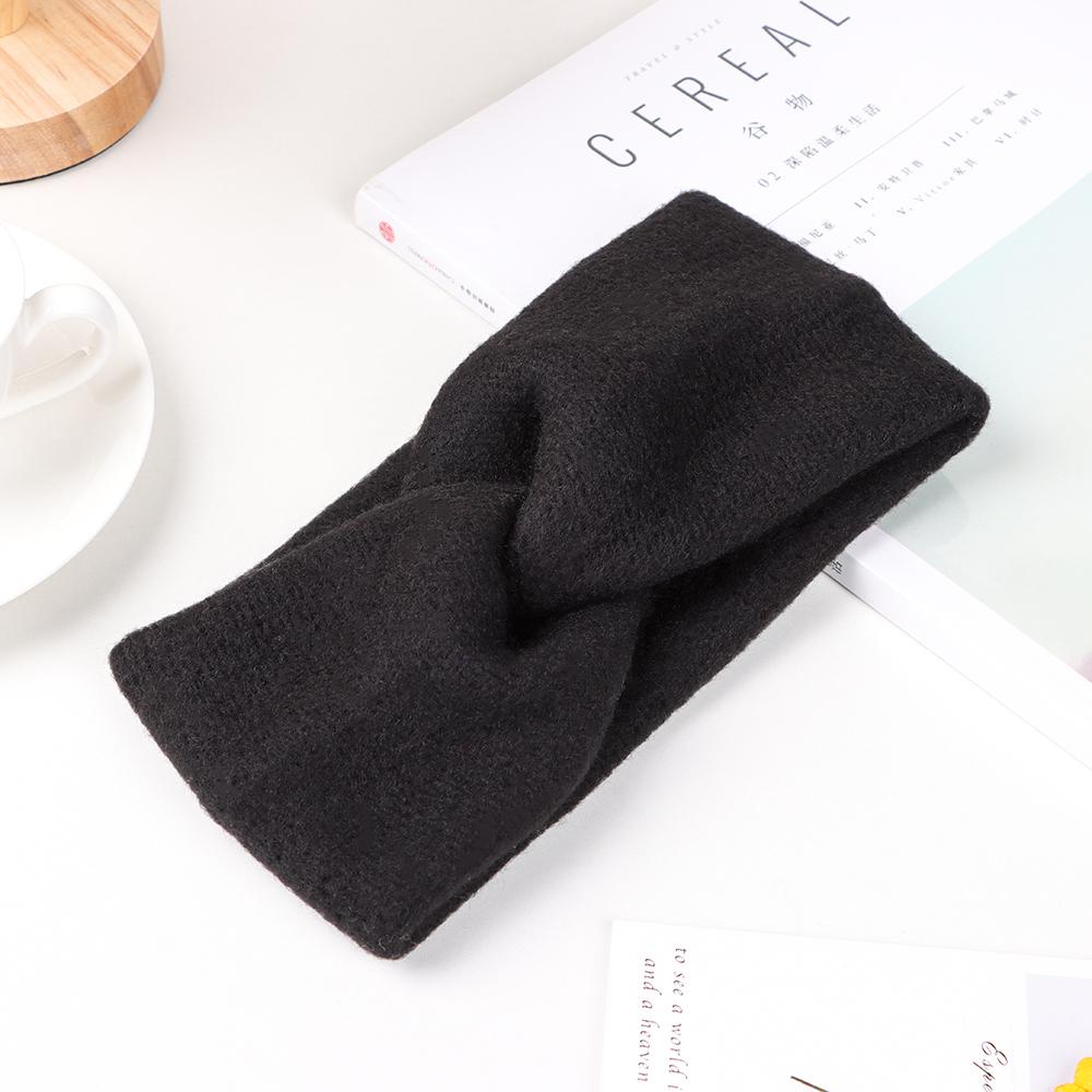 Băng Đô Turban Đan Chéo Co Giãn Thời Trang Thu Đông Cho Nữ