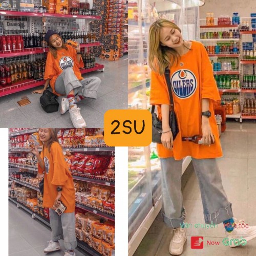 Áo thun tay lỡ OLLERS cổ tròn dáng rộng dấu quần | BigBuy360 - bigbuy360.vn