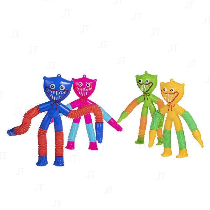 Đồ chơi siêu nhân lò xo rút phát sáng cho bé, đồ chơi thư giãn tạo kiểu thú vi