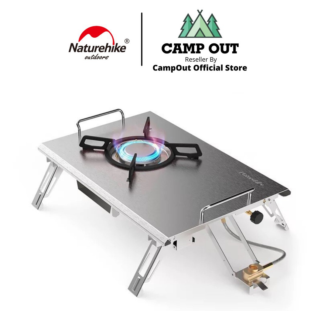 Bếp ga Naturehike cắm trại dã ngoại du lịch bếp gas xếp inox âm bàn campout A207