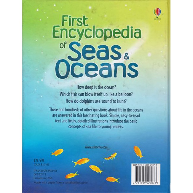 Sách Usborne - Bách khoa toàn thư cho bé 6-8 tuổi 1ST ENCYCLOPEDIA SEAS OCEANS