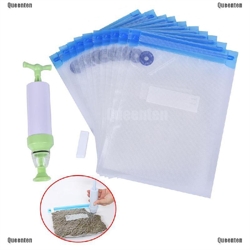 Set 11 Túi Nhựa Hút Chân Không Bảo Quản Thực Phẩm