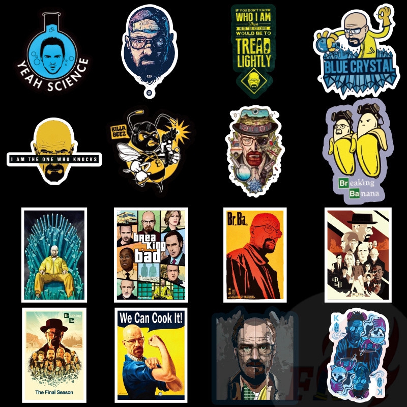 ❉ Breaking Bad - Series 03 Giấy và decal dán tường ❉ 50Pcs/Set AMC TV Show Mixed Laptop Skateboard Doodle Stickers