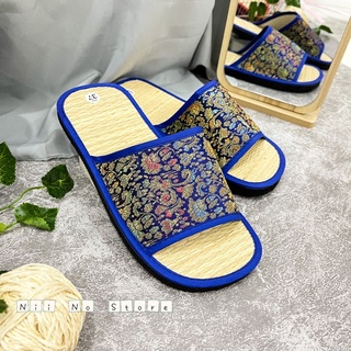 [ND015] Dép chiếu cói ngang quai gấm đế nhẹ