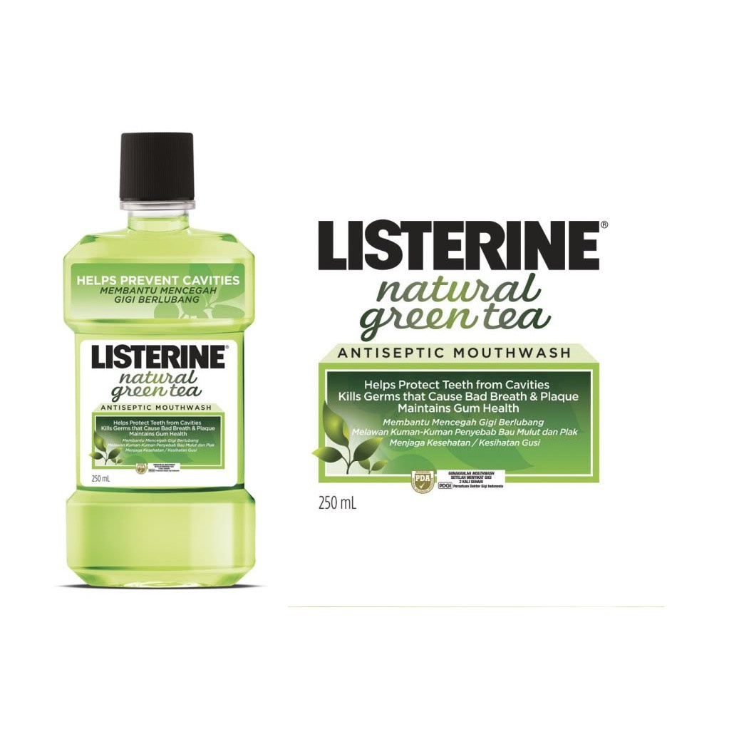 Nước Súc Miệng LISTERINE 250ML Trà Xanh, Chanh Muối, diệt khuẩn bảo vệ răng miệng,giữ hơi thở thơm mát