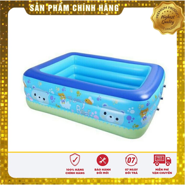 Bể Bơi Phao 3 Tầng 2M1 COOLDY Chính Hãng Cho Bé Bản Mới Đáy Dày 2 Lớp Chống Trượt