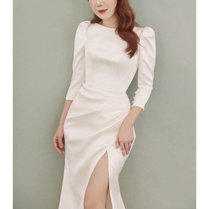 ĐẦM DẠ HỘI BODY DUÔI CÁ XẾP LY XẺ ĐÙI full size S/M/L/XL . ( video và ảnh do chủ shop tự chụp 100000%)